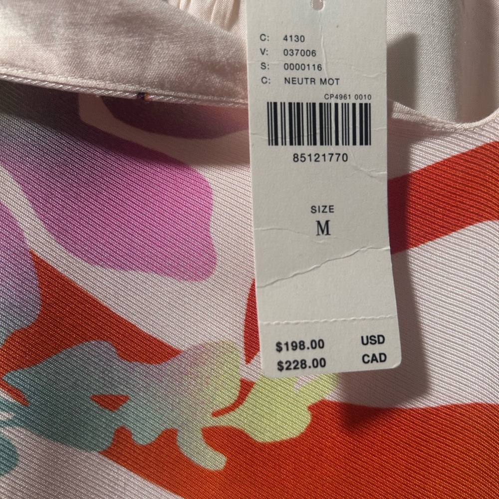 MAEVE Anthropologie Floral Mini Dress - Cream and Orange - Picture 6 of 7
